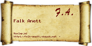 Falk Anett névjegykártya
