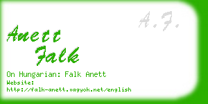 anett falk business card